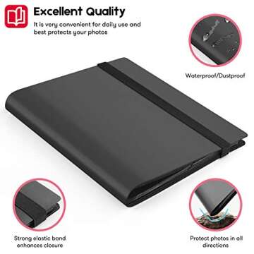 Ablus 160 Pockets Mini Photo Album for Fujifilm Instax Mini Camera, Polaroid Snap, Z2300, SocialMatic Instant Cameras & Zip Instant Printer (160 pockets, Black)