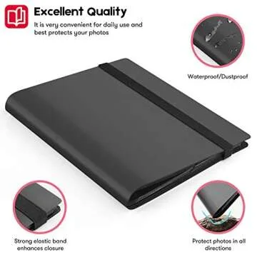 Ablus 160 Pockets Mini Photo Album for Fujifilm Instax Mini Camera, Polaroid Snap, Z2300, SocialMatic Instant Cameras & Zip Instant Printer (160 pockets, Black)