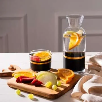Elegant GARIZZE Bedside Water Carafe and Glass Set