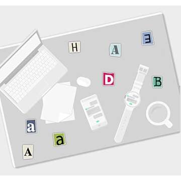 100Pcs Alphabet Letter Stickers, Waterproof Stickers for Scrapbook, Laptop, Computers, Skateboards, Water Bottles and Gift