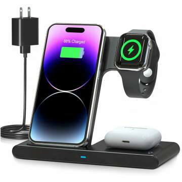 3 in 1 Wireless Charger for iPhone, Watch, AirPods