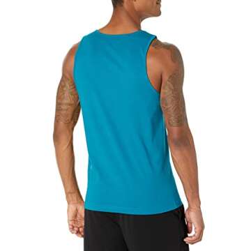 Amazon Essentials Slim-Fit Men's Tank - Teal Blue | Casual Wear