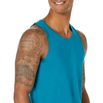 Amazon Essentials Slim-Fit Men's Tank - Teal Blue | Casual Wear