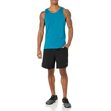 Amazon Essentials Slim-Fit Men's Tank - Teal Blue | Casual Wear