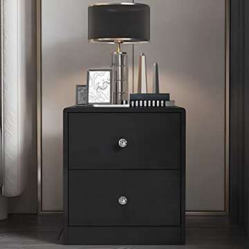 HOSL 10Pcs Crystal Glass Cabinet Knobs for Furniture