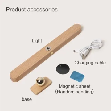 LED Rechargeable Bathroom Light with Dimmable Features