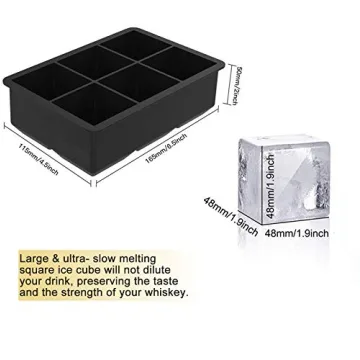 Meukcva Ice Cube Trays for Perfectly Chilled Drinks