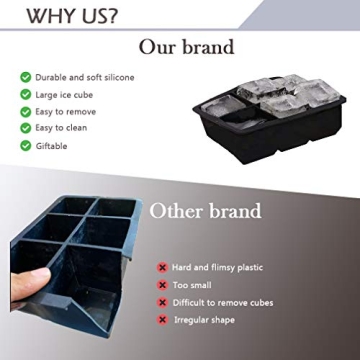 Meukcva Ice Cube Trays for Perfectly Chilled Drinks