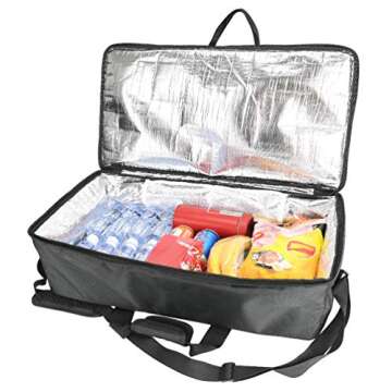 ROCCS Tesla Model Y Model 3 Model X Frunk Cooler Organizer, Front Trunk Insulated Zipper Cooler Bag with Mesh Pockets