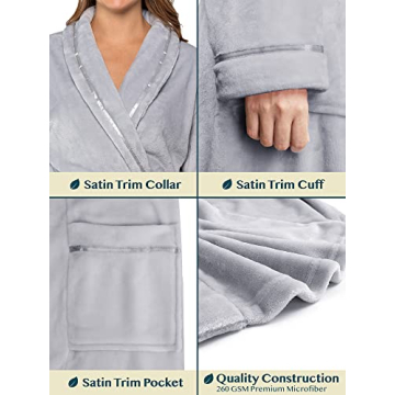 PAVILIA Women's Plush Fleece Robe - Luxurious Comfort