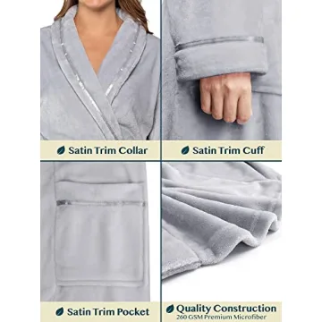 PAVILIA Women's Plush Fleece Robe - Luxurious Comfort