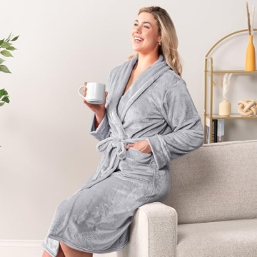 PAVILIA Women's Plush Fleece Robe - Luxurious Comfort
