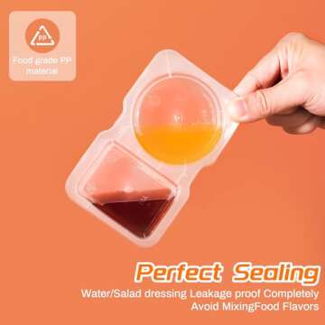 ALFEVA 24 Pcs Reusable Snack Containers - Lightweight Dual Compartments