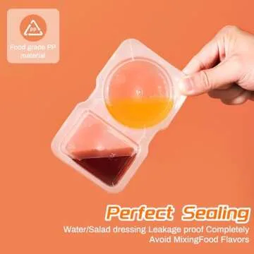 ALFEVA 24 Pcs Reusable Snack Containers - Lightweight Dual Compartments