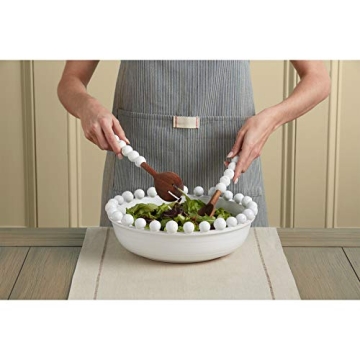 Mud Pie Raised Dotted Rim Bowl Set, 14" dia x 4.5"