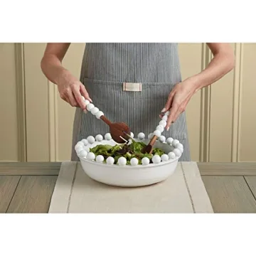 Mud Pie Raised Dotted Rim Bowl Set, 14" dia x 4.5"