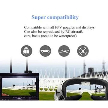 Crazepony Spotter V2 Micro FPV AIO Camera 5.8G with OSD Integrated Mic FOV170 Degree 700TVL Video Transmitter 40CH 20MW-200MW Adjustable VTX for Mini FPV RC Drone