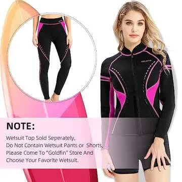 GoldFin Wetsuit Top Women, 2mm Wetsuits Jacket Long Sleeve Neoprene Tops for Water Aerobics Diving Surfing Swimming