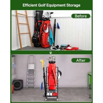 Organize Your Golf Gear with FHXZH Golf Bag Rack