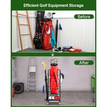 Organize Your Golf Gear with FHXZH Golf Bag Rack