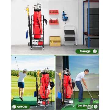 Organize Your Golf Gear with FHXZH Golf Bag Rack