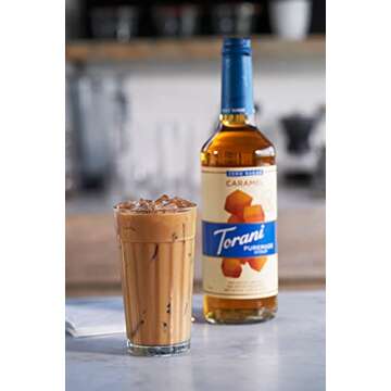 Torani Puremade Syrup - Zero Sugar Caramel Flavor, Natural Ingredients, 25.4 Fl. Oz.