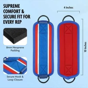 DMoose Fitness Ankle Straps for Cable Machines - One Size Fit with Premium Padding, Glute Kickback Ankle Strap for Women & Men, Cable Attachments for Gym & Booty Workouts (American - Pair)