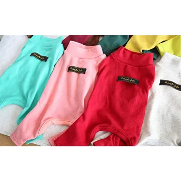 Hdwk&Hped Dog Pajamas - Soft Cotton Jumpsuit for Small Pets