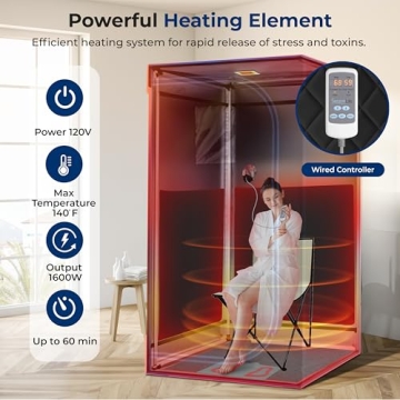 SereneLife Infrared Sauna - Portable Home Spa Experience