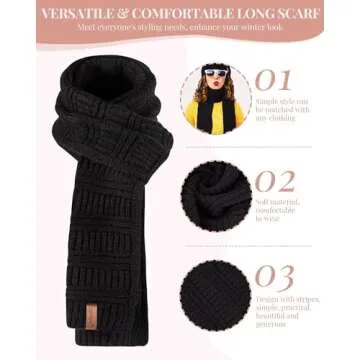 SENPUKI Womens Winter Beanie Hat Scarf Gloves Set, Cute Pom Pom Beanie with Warm Fleece Lined Long Knit Neck Scarf Touchscreen Gloves, 3 Piece Set for Cold Weather(Oatmeal)