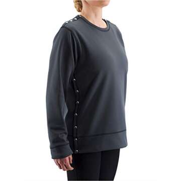 RENOVA MEDICAL WEAR Post Shoulder Surgery Sweatshirt - Men's - Women's - Unisex Sizing Black