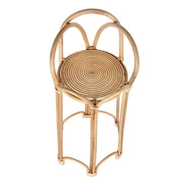 KOUBOO Rattan Loop Indoor Plant Stand, 26 inches, Natural Planter Brown