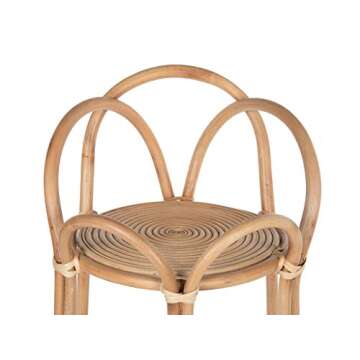 KOUBOO Rattan Loop Indoor Plant Stand, 26 inches, Natural Planter Brown