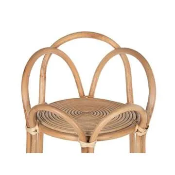 Stylish KOUBOO Rattan Loop Plant Stand for Indoor Use