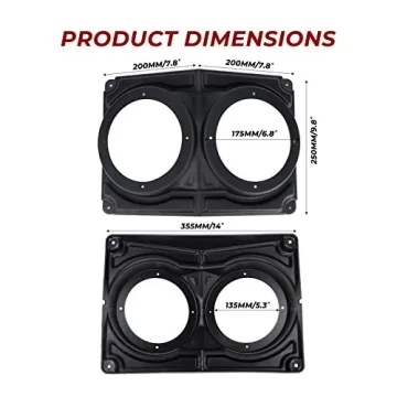 KEMIMOTO UTV Speaker Pod Enclosure for 6.5" Speakers