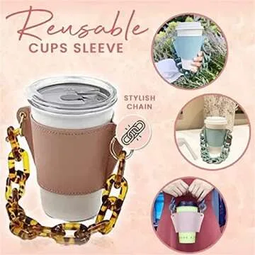 Luxury Leather Cup Holder for Stylish, Hands-Free Drinking
