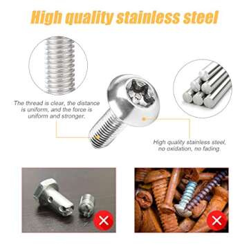 Secure License Plate Screws for Cars - Anti Theft Protection