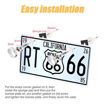 Secure License Plate Screws for Cars - Anti Theft Protection