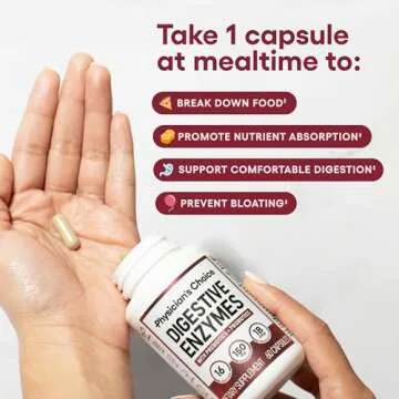 Physician's CHOICE Digestive Enzymes - Multi Enzymes, Organic Prebiotics & Probiotics for Digestive ...