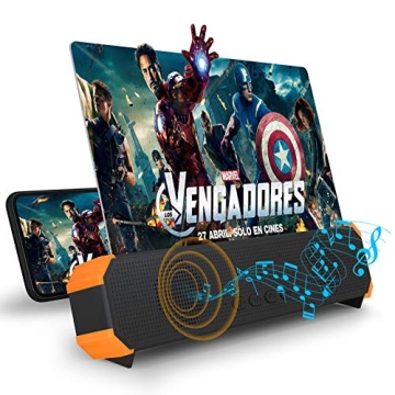 16 Inch Screen Magnifier, 3D Magnifier Projector Screen, Foldable Phone Stand with Screen Amplifier ...