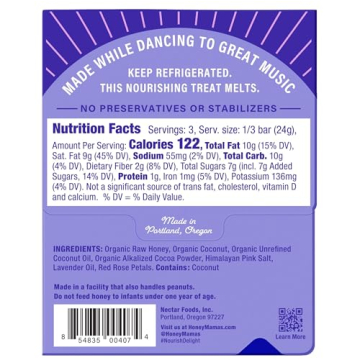 Lavender Rose Cocoa Truffle Bar - Gluten Free Treats