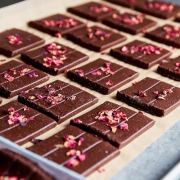 Lavender Rose Cocoa Truffle Bar - Gluten Free Treats