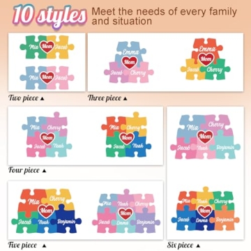 Personalized Heart Puzzle Gifts for Mom - Custom Family Keepsake