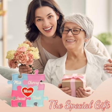 Personalized Heart Puzzle Gifts for Mom - Custom Family Keepsake