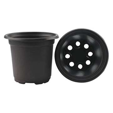 KINGLAKE 100 Pcs 4" Plastic Plants Pots for Seed Starting