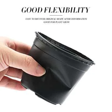 KINGLAKE 100 Pcs 4" Plastic Plants Pots for Seed Starting