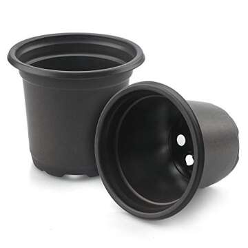 KINGLAKE 100 Pcs 4" Plastic Plants Pots for Seed Starting