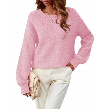 MEROKEETY Women's Cozy Oversized Pullover Sweater