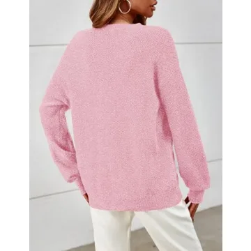 MEROKEETY Women's Cozy Oversized Pullover Sweater