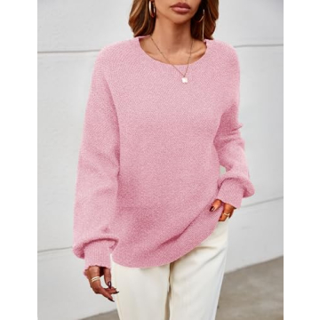 MEROKEETY Women's Cozy Oversized Pullover Sweater